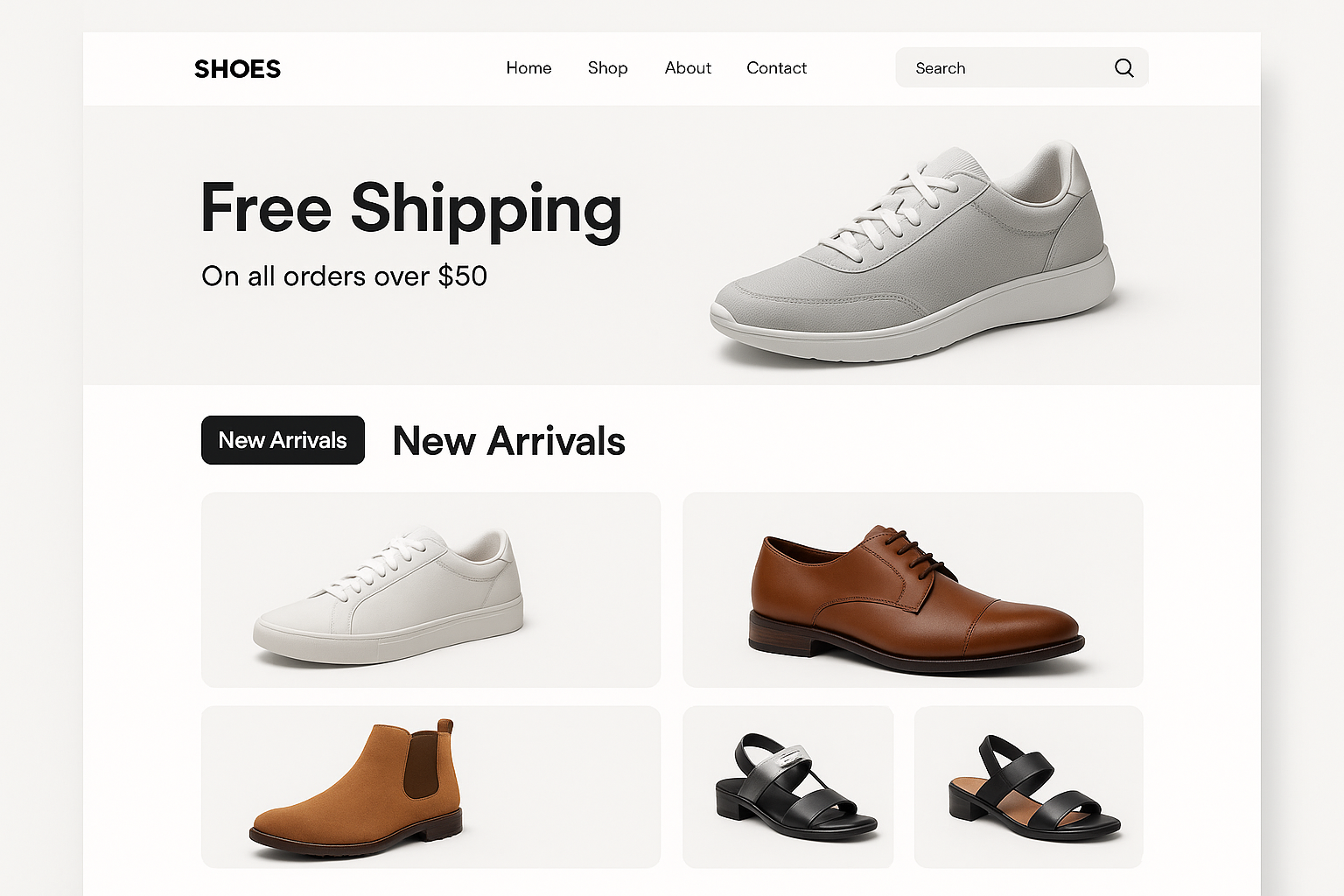 online store for shoes 